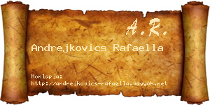 Andrejkovics Rafaella névjegykártya